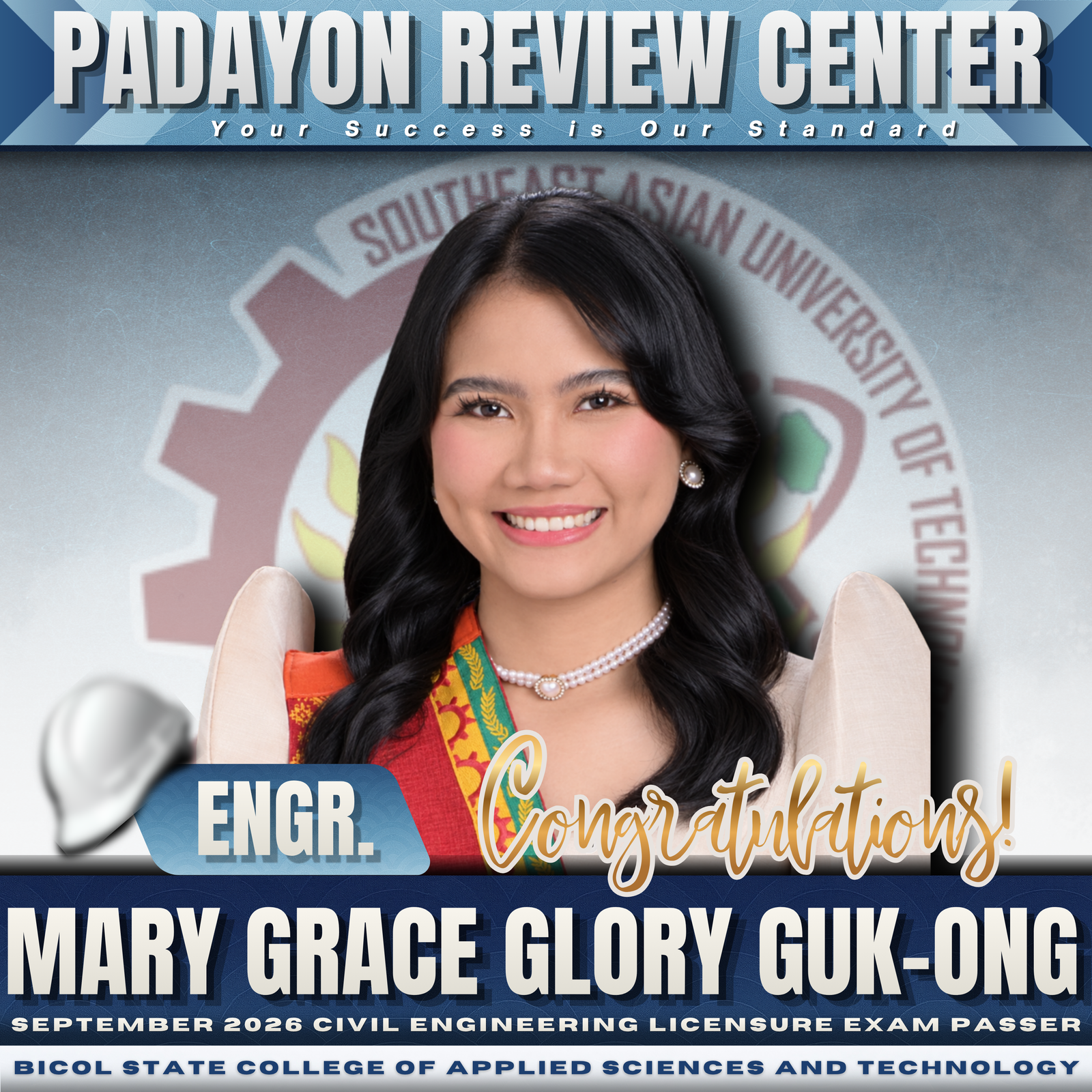 Engr. Mary Grace Glory Guk-Ong — CELE Board Passer