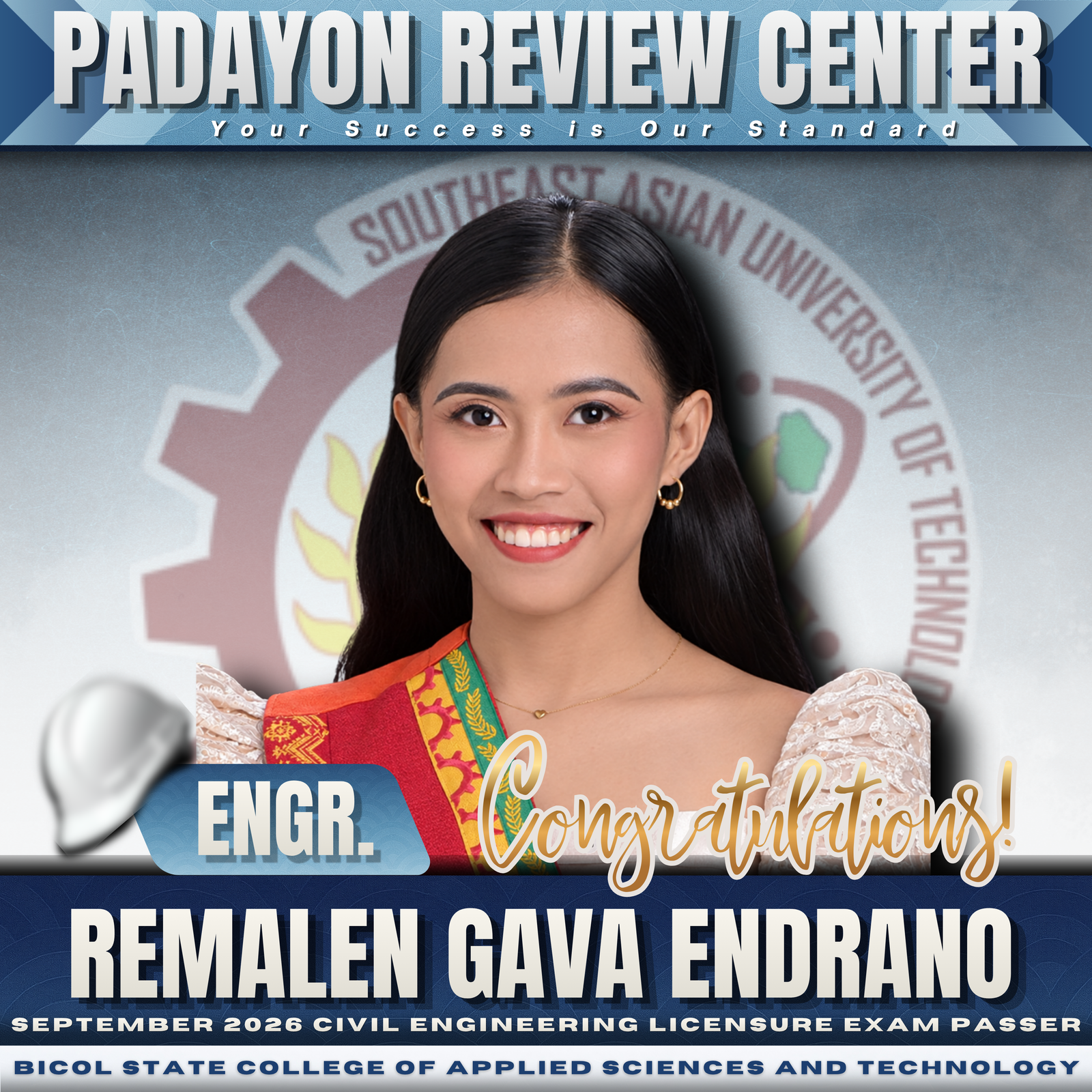 Engr. Remalen Gava Endrano — CELE Board Passer