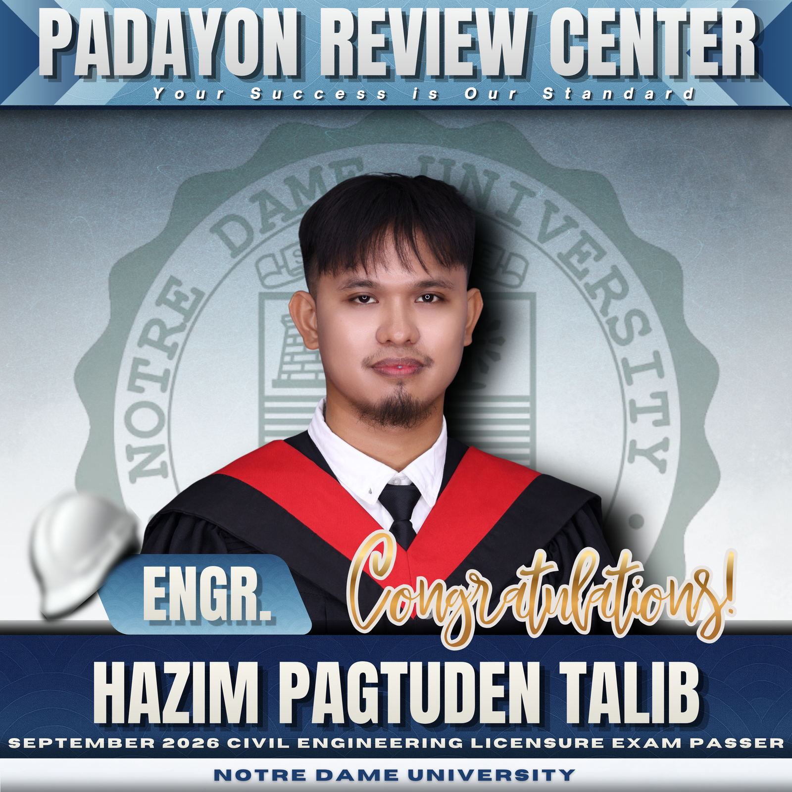 Engr. Hazim Pagtuden Talib — CELE Board Passer